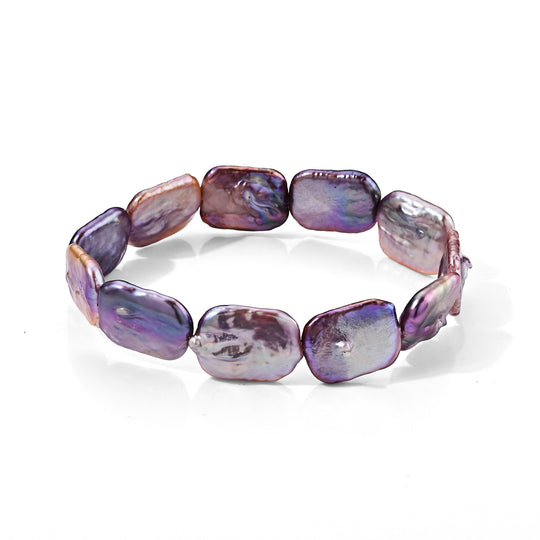 Mehrfarbige Keshi Perle Armband 18 cm