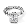 D'Joy Moissanit Ring 925 Silber Rhodiniert (Größe 18.00) ca. 3,57 ct