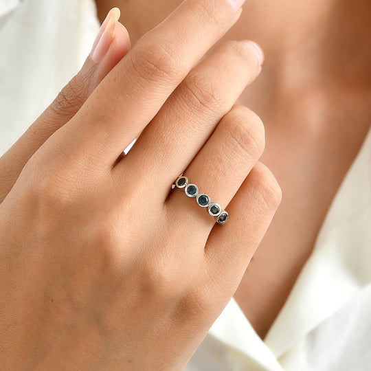 EVER TRUE London Blau Topas Ring Reine Bronze (Größe 21.00) ca. 0,71 ct
