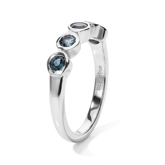 EVER TRUE London Blau Topas Ring Reine Bronze (Größe 21.00) ca. 0,71 ct