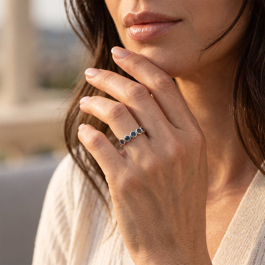 EVER TRUE London Blau Topas Ring Reine Bronze (Größe 21.00) ca. 0,71 ct