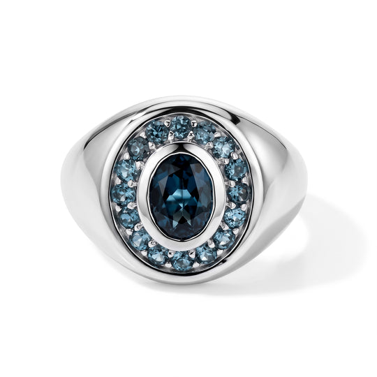 EVER TRUE AA London Blau Topas Ring Reine Bronze (Größe 20.00) ca. 2,14 ct