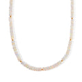 D'Joy Natürlicher, äthiopischer Welo Opal Halskette ca. 45 cm 925 Silber 750 Gelbgold vermeil (08-10 Werktage Lieferzeit) ca. 30,00 ct.
