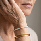D'Joy Natürlicher, äthiopischer Welo Opal Armband ca. 19 cm 925 Silber 750 Gelbgold vermeil (08-10 Werktage Lieferzeit) ca. 12,00 ct.