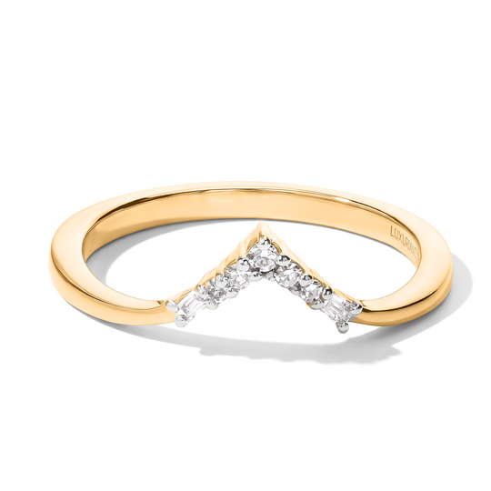LUXURIANT DIAMOND - Lab Grown Diamant SI Ring 925 Silber 750 Roségold vermeil (Größe 17.00) ca. 0,06 ct