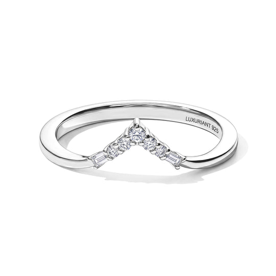 LUXURIANT DIAMOND - Lab Grown Diamant SI Ring 925 Silber 750 Roségold vermeil (Größe 17.00) ca. 0,06 ct