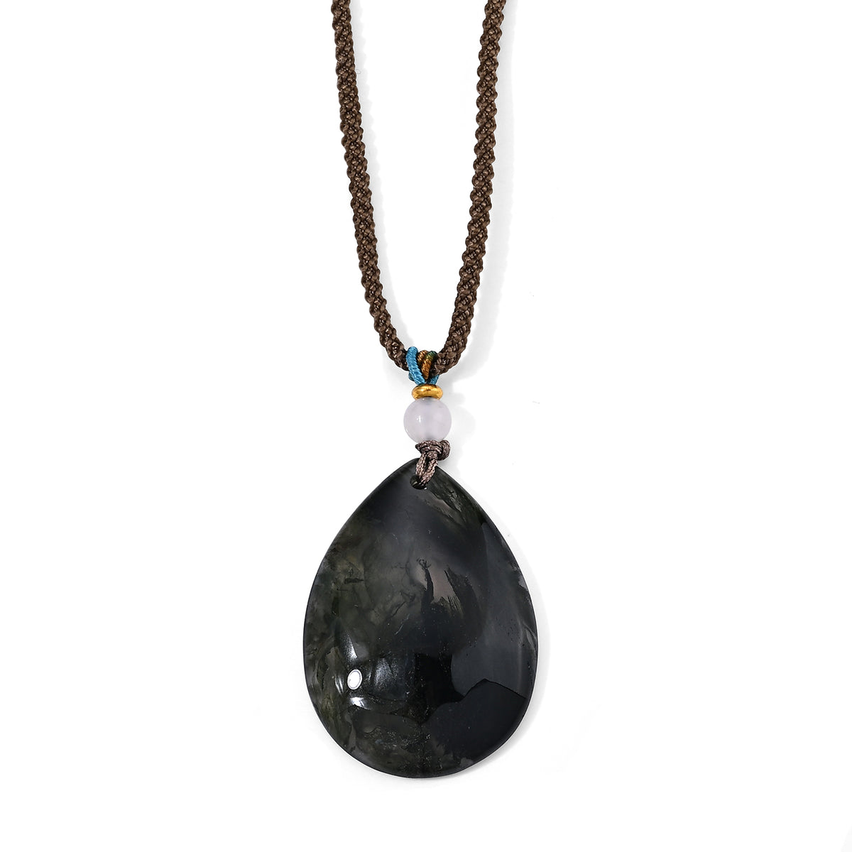 Moosachat Halskette Flexibles cm ca. 45.00 ct