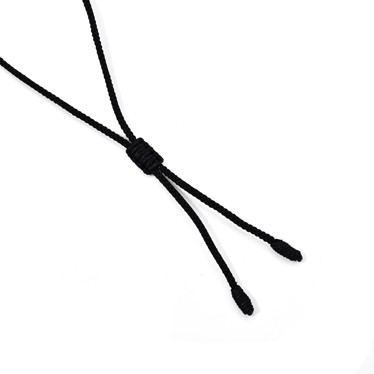 Moosachat flexible 66cm Halskette mit Tropfenanhänger und Baumwollkordel - 56,50 ct.