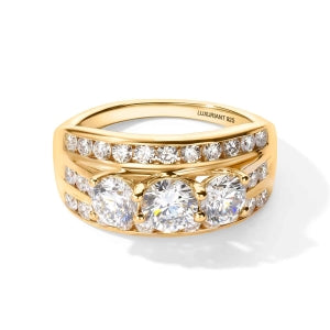 LUXURIANT DIAMOND -  Lab Grown Diamant SGL zertifiziert SI-GH Ring 925 Silber Rhodiniert (Größe 23.00)   (9-15 Werktage Lieferzeit) ca. 3.00 ct