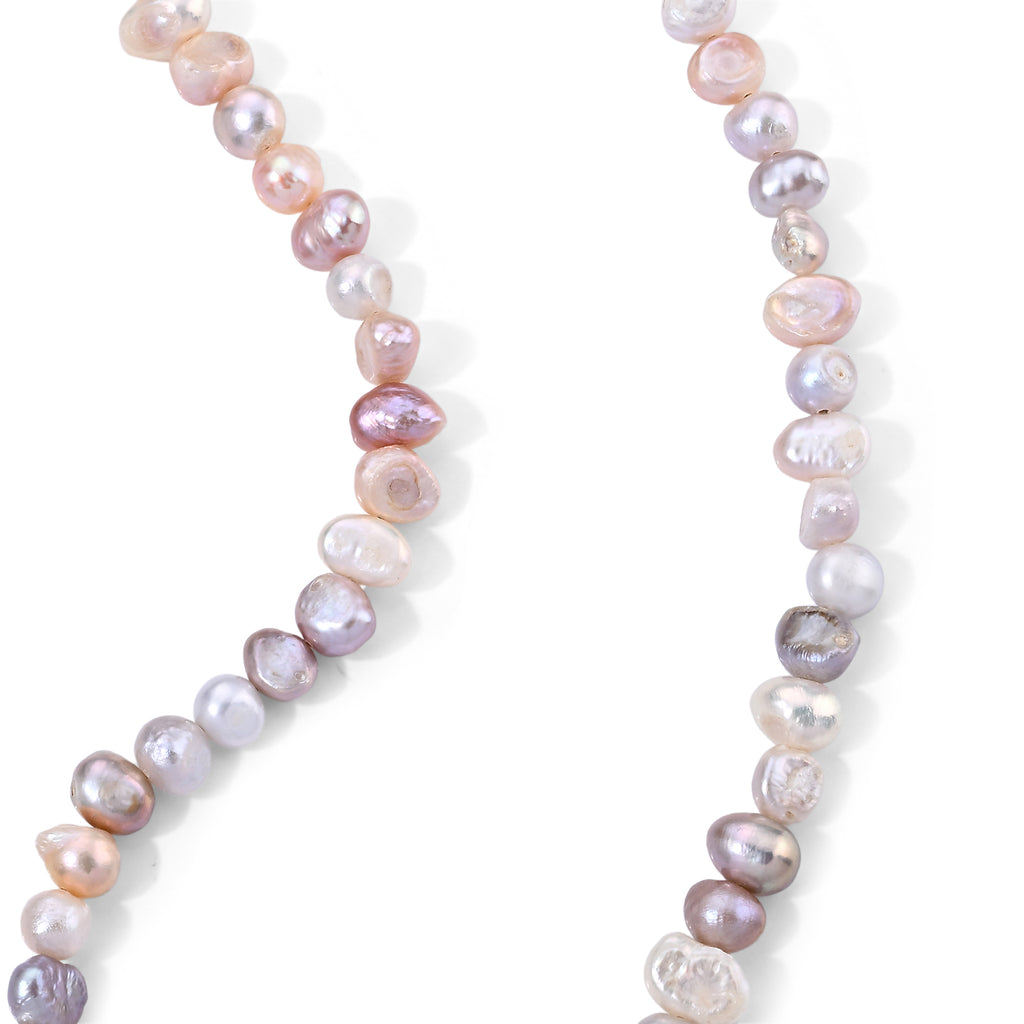 Mehrfarbige Süßwasser Perle Halskette (4-5 Werktage Lieferzeit) ca. 45 cm 316L Edelstahl