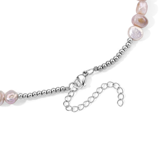 Mehrfarbige Süßwasser Perle Halskette (4-5 Werktage Lieferzeit) ca. 45 cm 316L Edelstahl