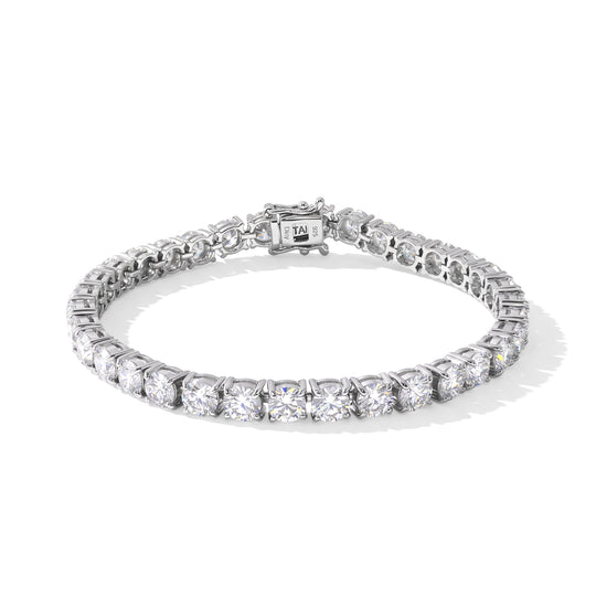 D'Joy Moissanit Armband ca. 20 cm 925 Silber Rhodiniert ca. 17,10 ct.