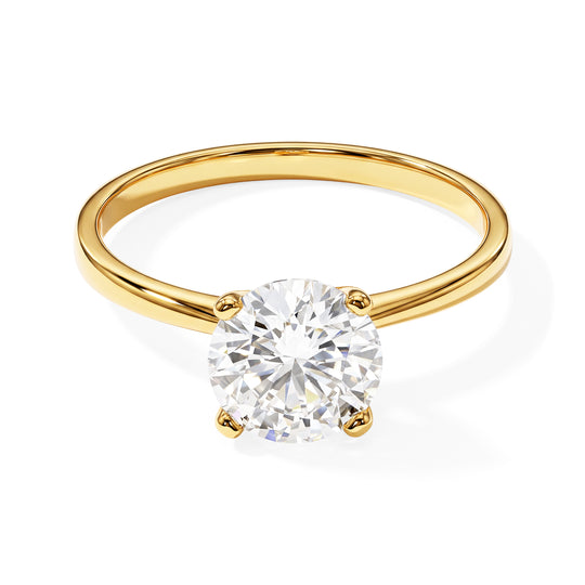 D'Joy GRA Zertifiziert Moissanit Ring 925 Silber Rhodiniert (Größe 20.00) ca. 2.00 ct