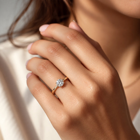 D'Joy GRA Zertifiziert Moissanit Ring 925 Silber Rhodiniert (Größe 20.00) ca. 2.00 ct