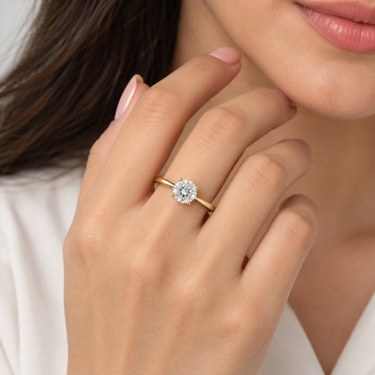 D'Joy GRA Zertifiziert Moissanit Ring 925 Silber Rhodiniert (Größe 20.00) ca. 2.00 ct