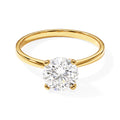 D'Joy Moissanit Ring 925 Silber 750 Gelbgold vermeil (Größe 18.00) ca. 2,00 ct