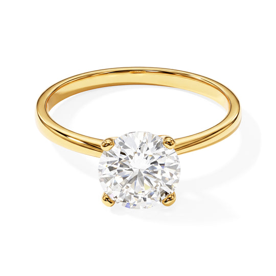 D'Joy GRA Zertifiziert Moissanit Ring 925 Silber Rhodiniert (Größe 20.00) ca. 2.00 ct