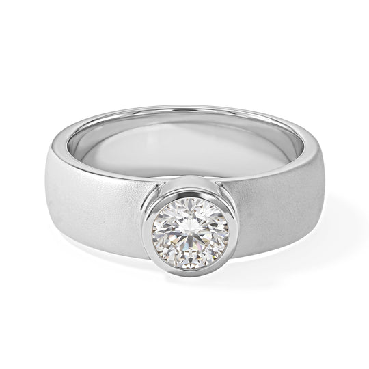 D'Joy Moissanit Ring 925 Silber 750 Gelbgold vermeil (Größe 20.00) ca. 1,00 ct