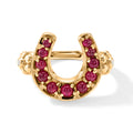 GP D'Joy AA Niassa Rubin Ring 925 Silber 750 Vergoldet (Größe 17.00) ca. 1.09 ct