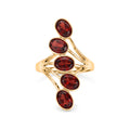 EVER TRUE Mosambik Granat Ring 316L Edelstahl (Größe 17.00) ca. 4,76 ct