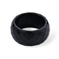 Schwarzer Jadeit Ring (Größe 16.00) ca. 30,00 ct.
