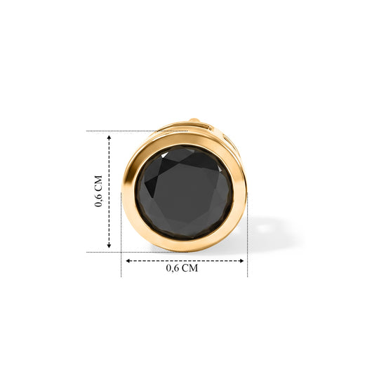 D'Joy Schwarzer Moissanit Ohrringe 925 Silber Rhodiniert ca. 0.88 ct