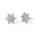 D'Joy Weißer Diamant Ohrringe 925 Silber 750 Rosévergoldet ca.