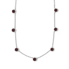 EVER TRUE Mosambik Granat Halskette ca. 50 cm 316L Edelstahl ca. 7,53 ct.