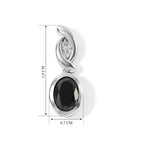 D'Joy Schwarzer Moissanit, Weißer Zirkon Ohrringe 925 Silber Rhodiniert ca. 1,65 ct.