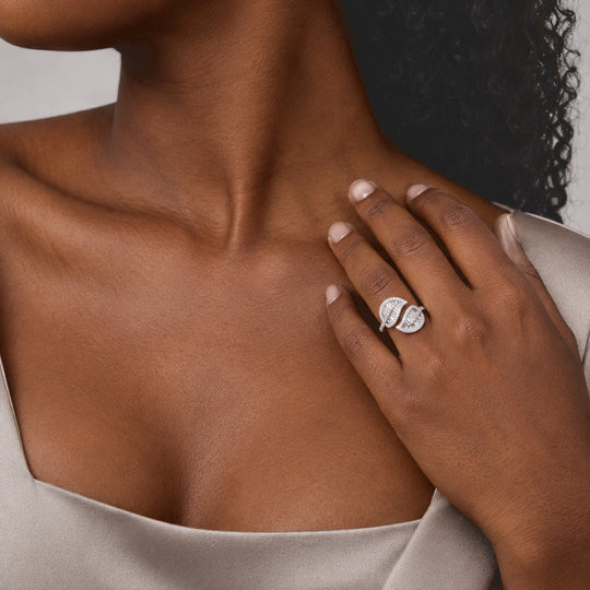 LUXURIANT DIAMOND - Lab Grown Diamant SI-GH Ring 925 Silber Rhodiniert (Größe 17.00) ca. 1,51 ct
