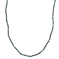 Blauer Turmalin Halskette ca. 45 cm+ 5 cm Extender  316L Edelstahl  ca. 20,00 ct.