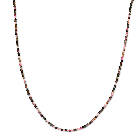 Rosa Turmalin Halskette ca. 45 cm 316L Edelstahl (5-7 Werktage Lieferzeit) ca. 23,00 ct.