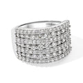 LUXURIANT DIAMOND - Lab Grown Diamant SI-GH Ring 925 Silber Rhodiniert (Größe 17.00) ca. 1.65 ct