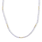 Hämatit, Weiße Süßwasser Perle Halskette (4-5 Werktage Lieferzeit) ca. 45 cm Nickelfreies Messing 15.01 ct