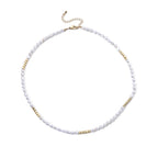 Hämatit, Weiße Süßwasser Perle Halskette (4-5 Werktage Lieferzeit) ca. 45 cm Nickelfreies Messing 15.01 ct