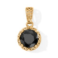D'Joy Schwarzer Moissanit Anhänger 925 Silber 750 Vergoldet ca. 1,79 ct.