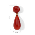 D'Joy Rote Jade Ohrringe 925 Silber Vergoldet (4-5 Werktage Lieferzeit) ca. 40.00 ct