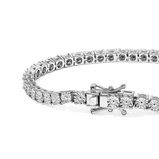EVER TRUE Weißer Diamant Armband ca. 19 cm Nickelfreies Messing