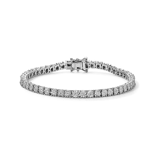 EVER TRUE Weißer Diamant Armband ca. 19 cm Nickelfreies Messing