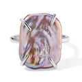 Mehrfarbige Keshi Perle Ring Nickelfreies Messing (Größe 17.00) 8.00 ct