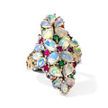 D'Joy AAA Natürlicher, äthiopischer Welo Opal Ring 925 Silber Rhodiniert und 750 Gelbgold Vermeil (Größe 17.00) ca. 6,04 ct