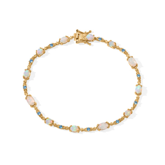 EVER TRUE AA Natürlicher, äthiopischer Welo Opal Armband ca. 20 cm Reine Bronze ca. 3,38 ct.