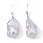 D'Joy Weiße Barockperle (11-12 mm) Ohrringe 925 Silber Rhodiniert