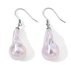 D'Joy Weiße Barockperle (11-12 mm) Ohrringe 925 Silber Rhodiniert
