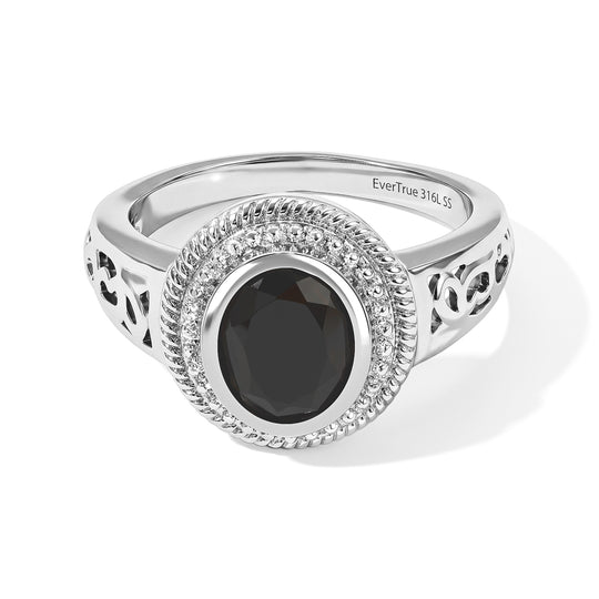 EVER TRUE Verde Onyx Ring 316L Edelstahl (Größe 20.00) ca. 1,73 ct