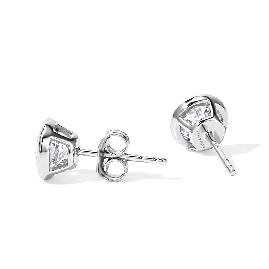D'Joy Moissanit Ohrringe 925 Silber Platiniert ca. 2.09 ct