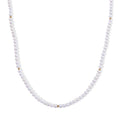 Chinesische Akoya-Perle (5-5.5 mm) Halskette ca. 56 cm 316L Edelstahl Vergoldet
