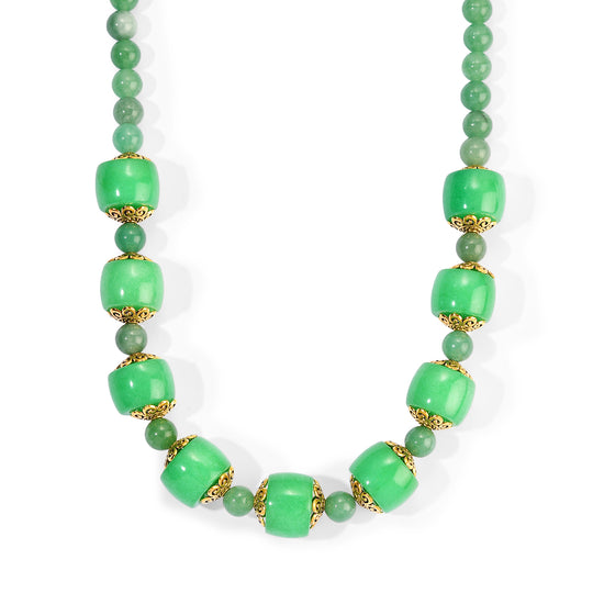 EVER TRUE Peace-Jaspis, Rubin Zoisite Halskette ca. 50 cm Nickelfreies Messing Platiniert ca. 555.00 ct