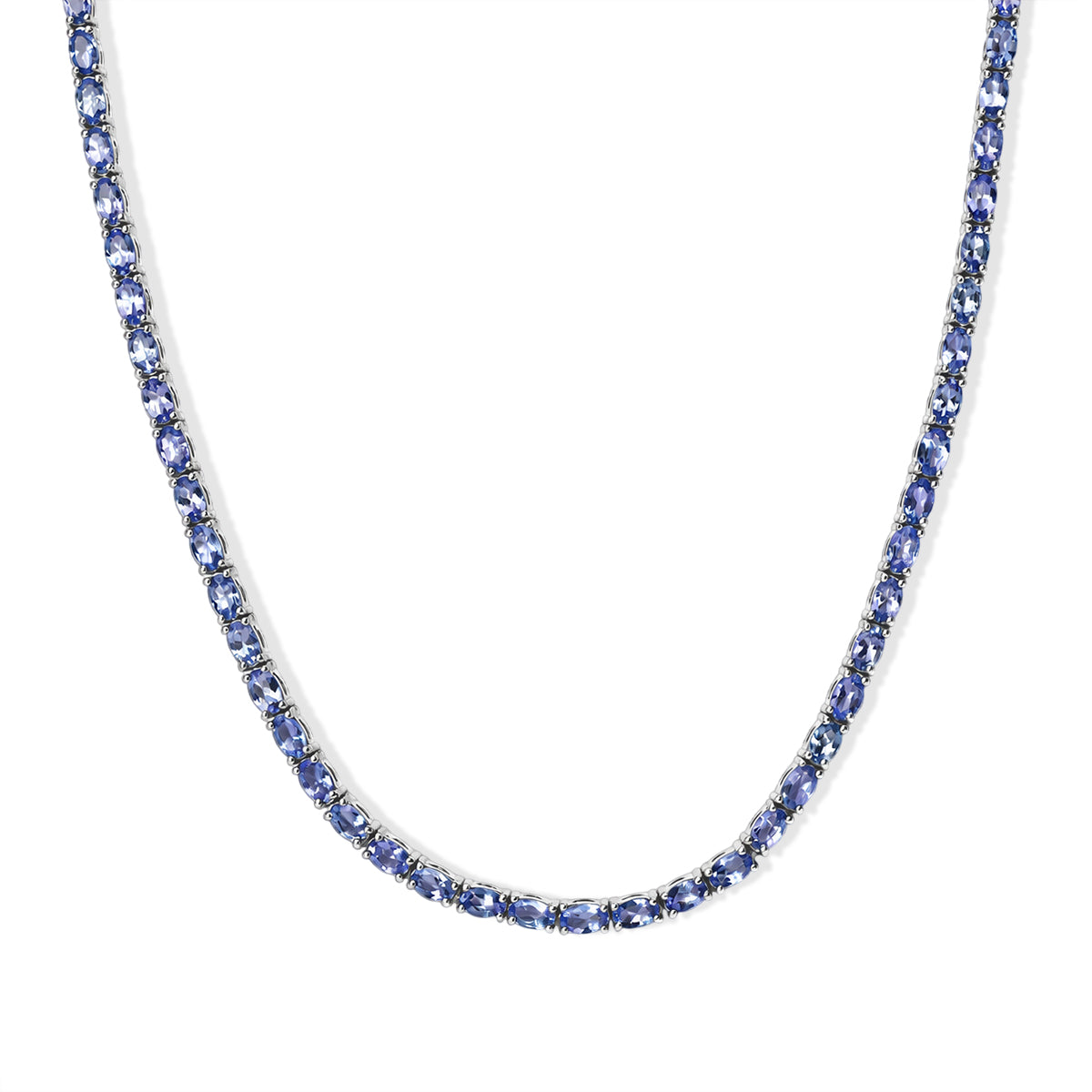 D'Joy Tansanit Halskette (10-15 Werktage Lieferzeit) ca. 45 cm 925 Silber Rhodiniert ca. 20,50 ct.