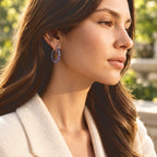 D'Joy Tansanit Ohrringe 925 Silber Rhodiniert ca. 6,02 ct.